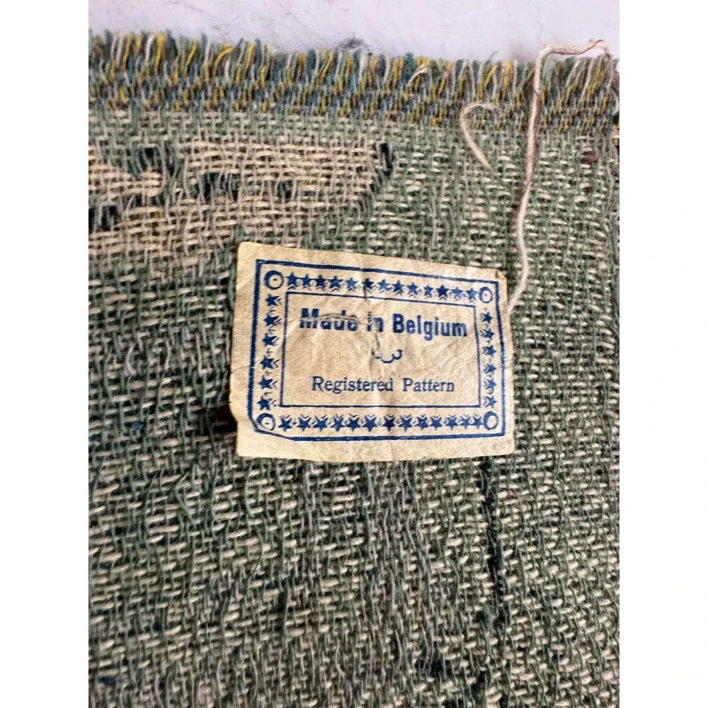 Vintage Belgian Woven Tapestry 18th Century Ballroom Scene Wall Hanging 38x19
